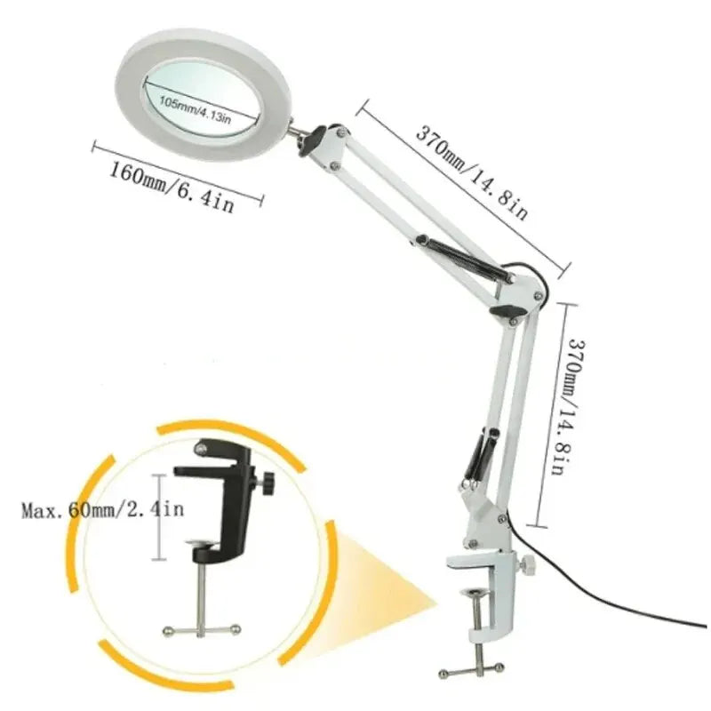 72LED 8X/10X NEW Illuminated Magnifier USB 3 Colors LED Magnifying Glass for Soldering Iron Repair/Table Lamp/Skincare Beauty