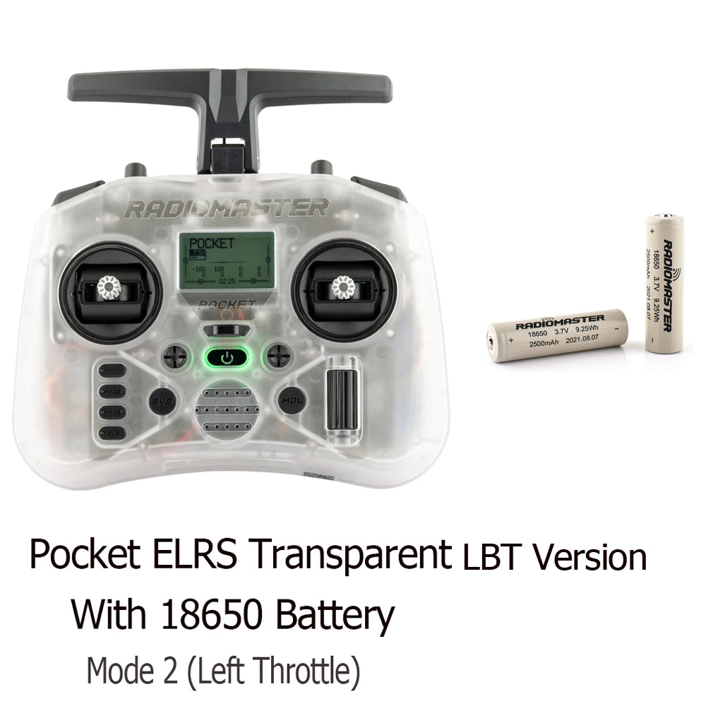 Radiomaster Pocket Hall Gimbal Transmitter Remote Control Portable Lightweight Built In LED Light Foldable Antenna