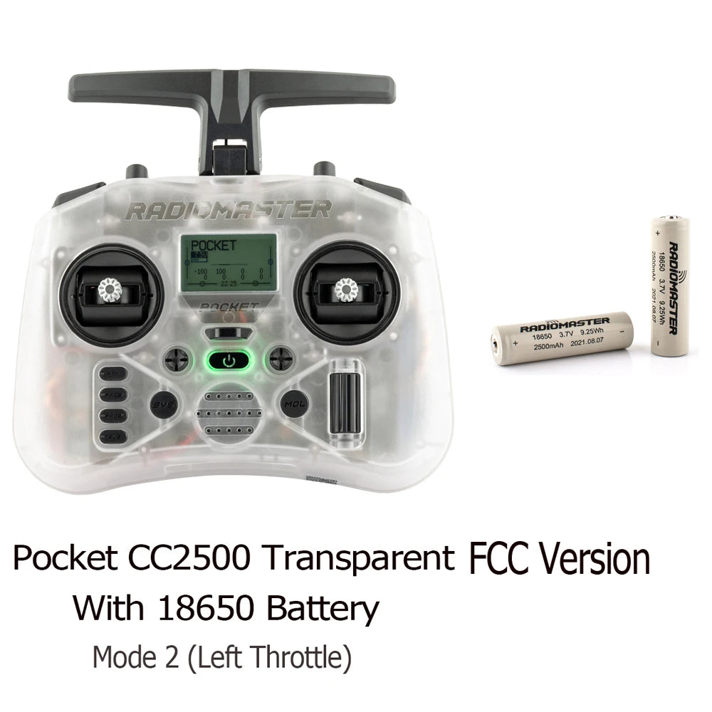 Radiomaster Pocket Hall Gimbal Transmitter Remote Control Portable Lightweight Built In LED Light Foldable Antenna