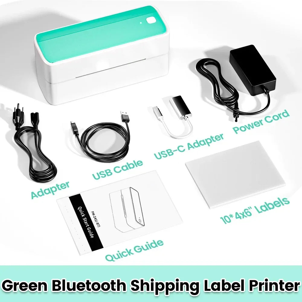 Phomemo 241 Bluetooth Thermal Label Printer Wireless Small Shipping Label Printer 4X6 Compatible with iPhone Android Mac Window