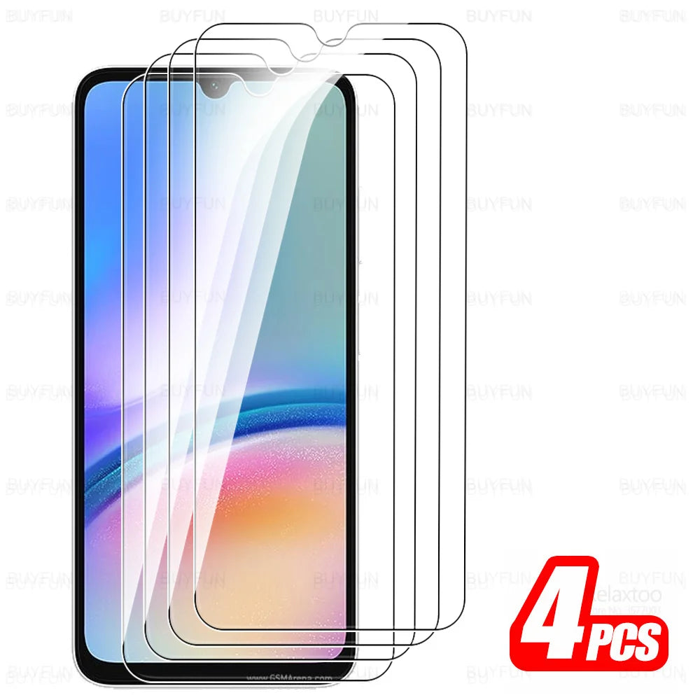 1-4Pcs Full Cover Tempered Glass For Samsung Galaxy A05s A05 A15 4G A25 A35 A55 5G A06 A16 A26 A36 A56 HD Cover Screen Protector