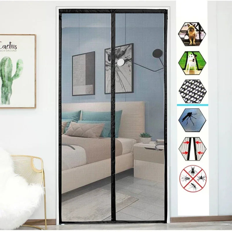Mosquito proof curtain, high-end magnetic screen door, encrypted household bedroom partition, customized screen window in summer