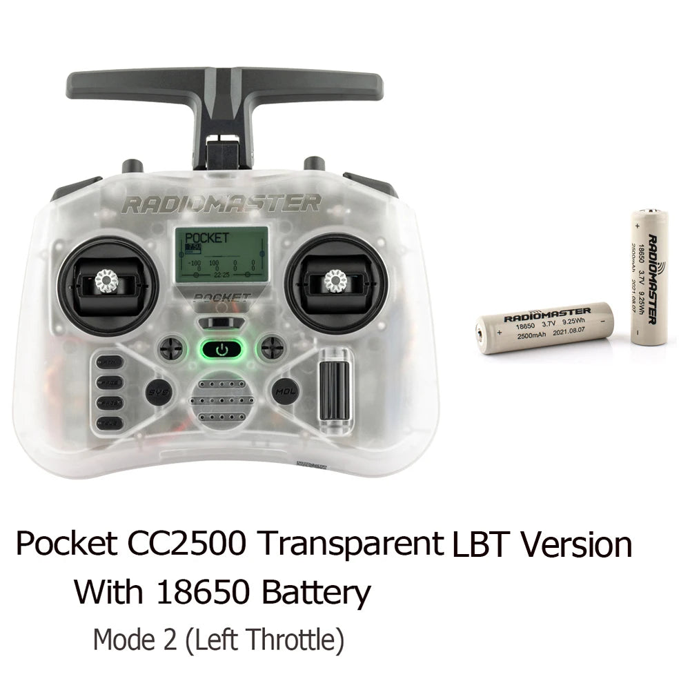 Radiomaster Pocket Hall Gimbal Transmitter Remote Control Portable Lightweight Built In LED Light Foldable Antenna